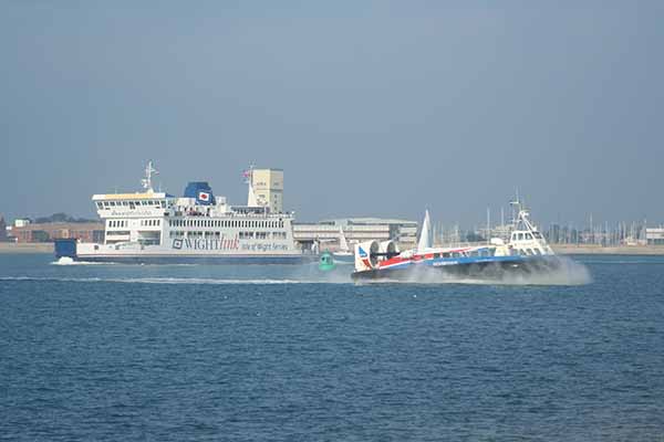 Hovercraft and ferry
