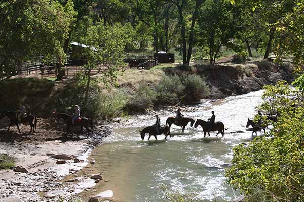 Horse riders at Zion National Park