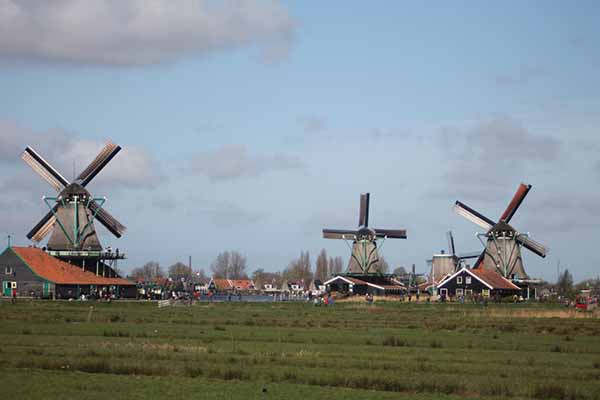 Three windmills at Zaanse Schans