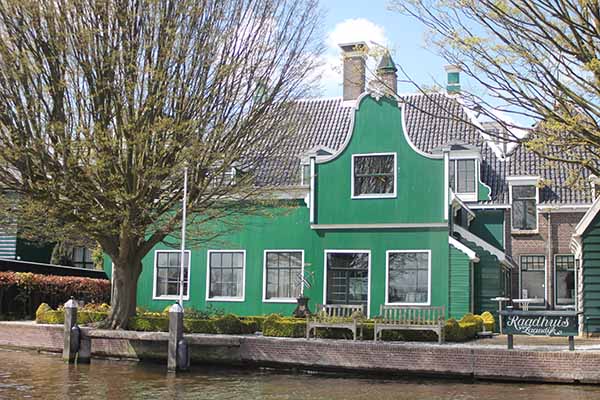 Green Dutch building