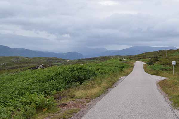 Narrow road with a passing place