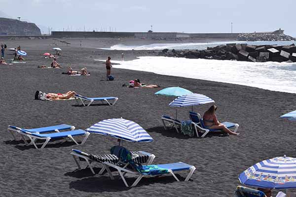 La Palma beach with black sand at Tazacorte