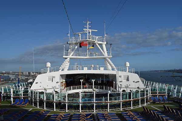 Sun deck on P&O Azura