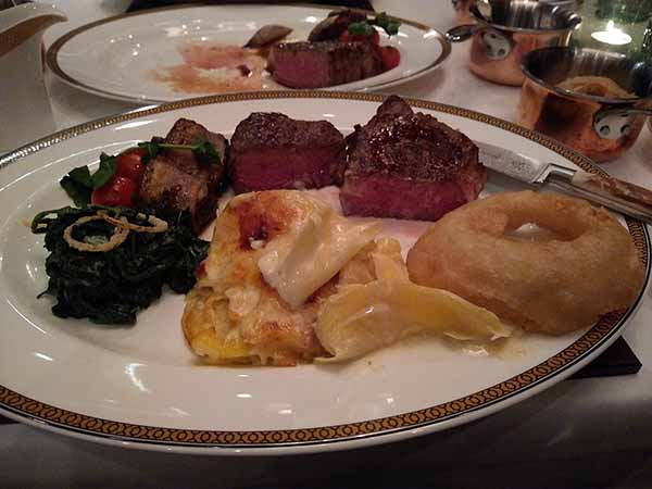 Steakhouse restaurant onboard Queen Victoria