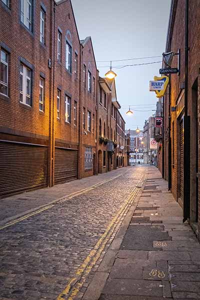 Street in the Cathedral Quarter Belfast
