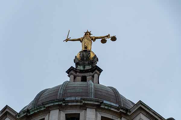 Scales of Justice atop the Old Bailey