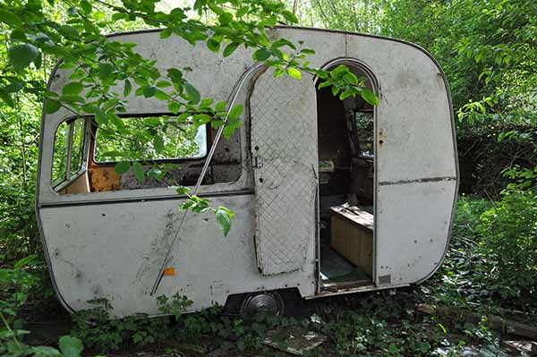 Abandoned caravan