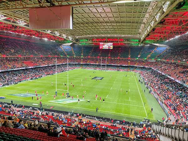 Principality Stadium with the roof closed