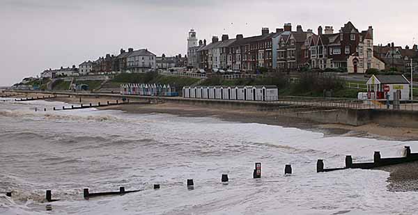 Southwold seafron viewed from the pier